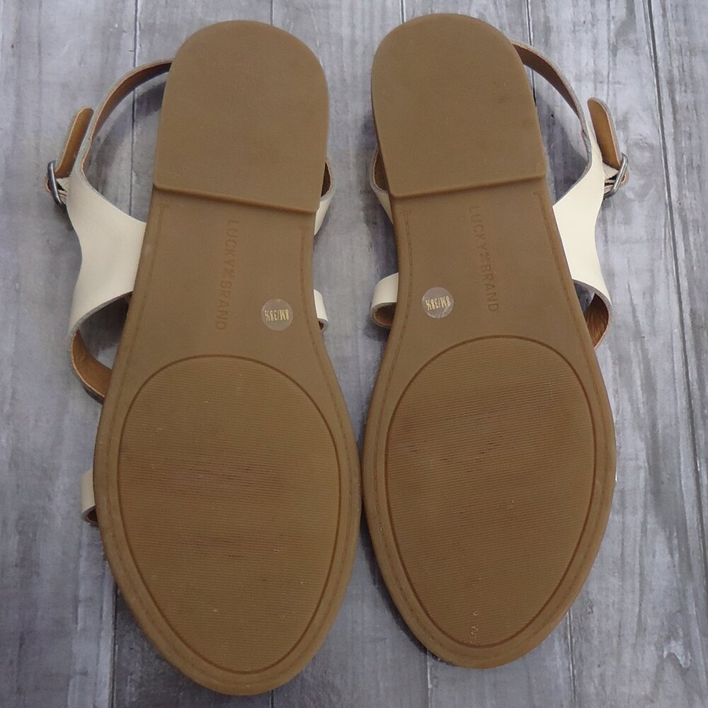 SIZE 8. LUCKY BRAND leather strappy sandals. - Picture 14 of 16